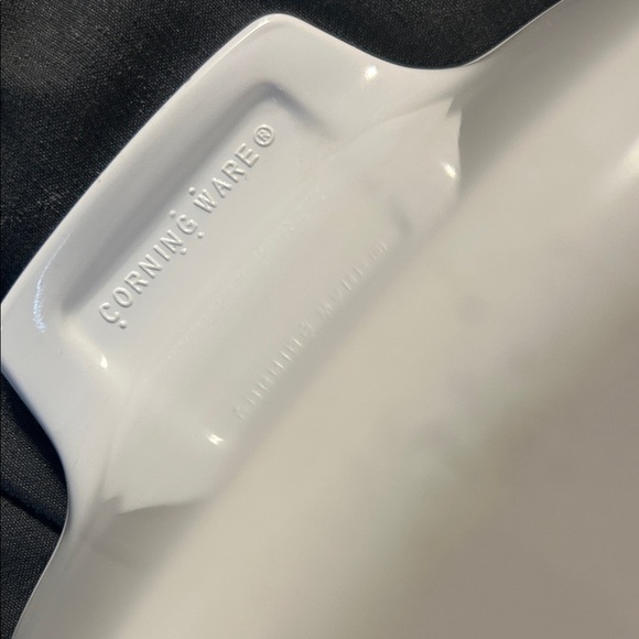Corningware White Baking Dish with Blue Floral Design - Picture 2 of 5